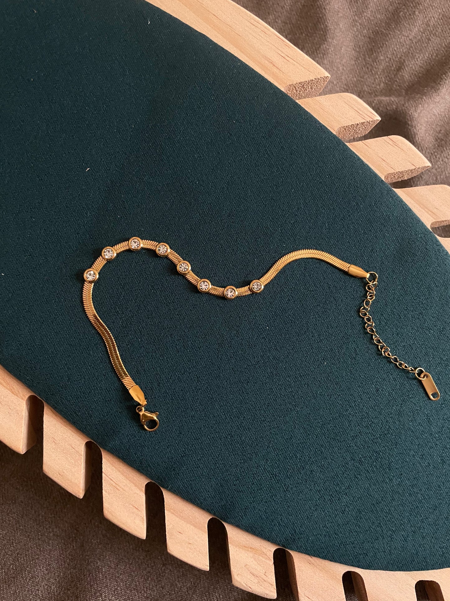 Elegant Bezel-Set Crystal Tennis Bracelet