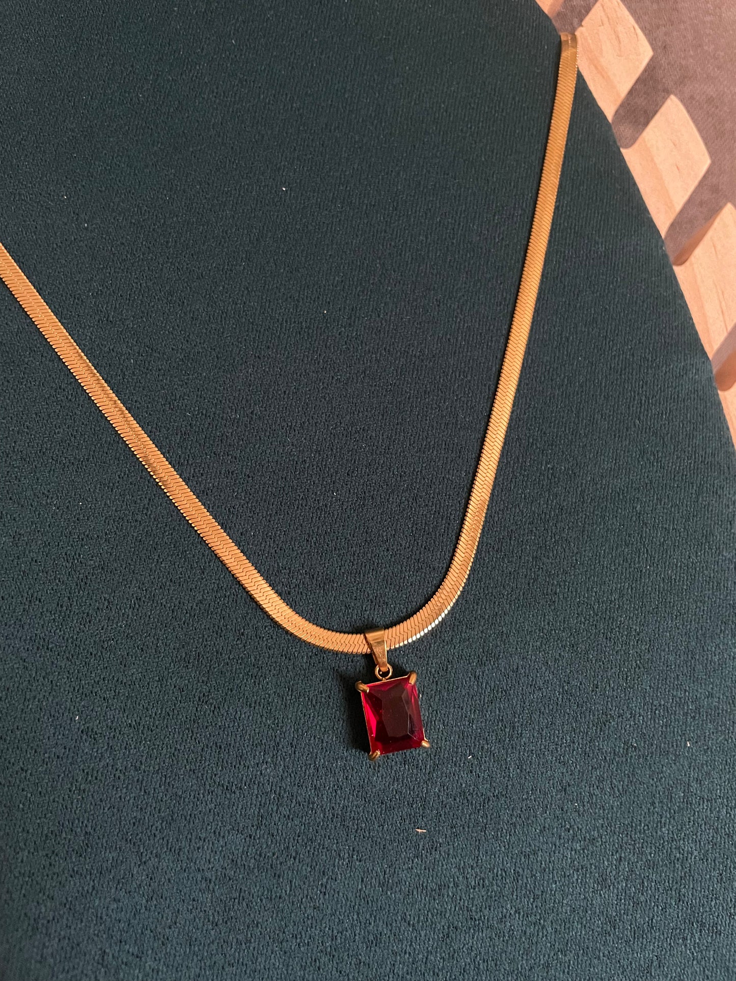 Crimson Royale Pendant Necklace