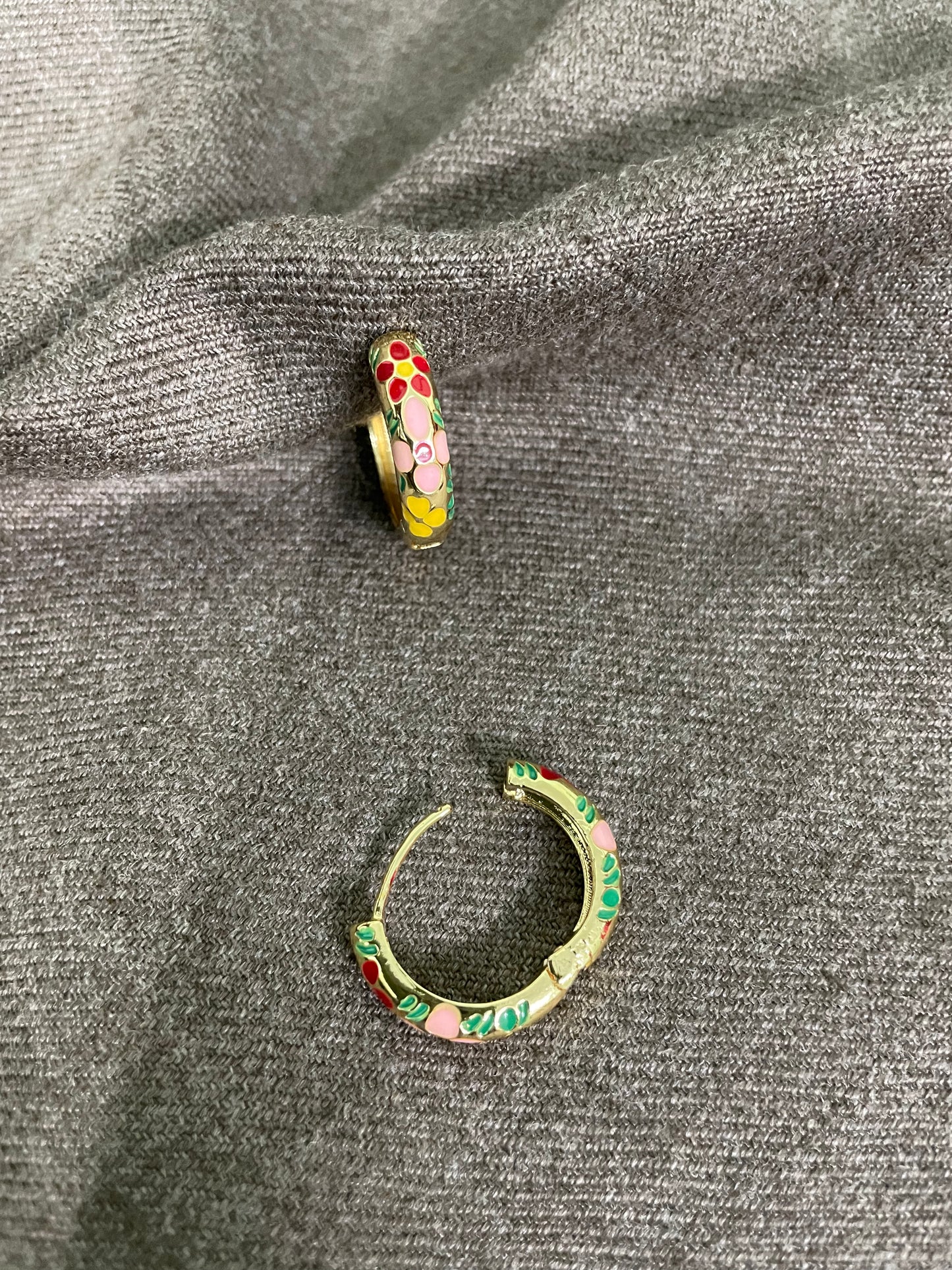 Floral painted hoops