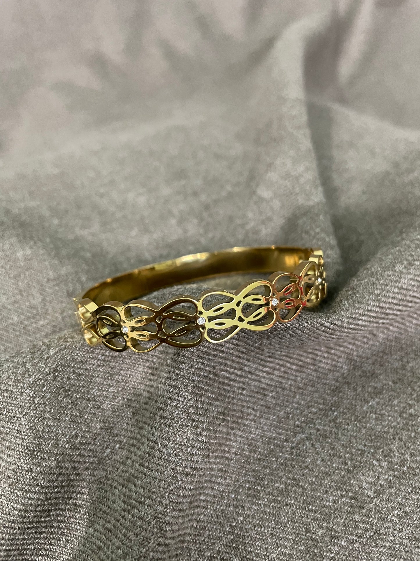 Filigree Butterfly Diamond Bangle