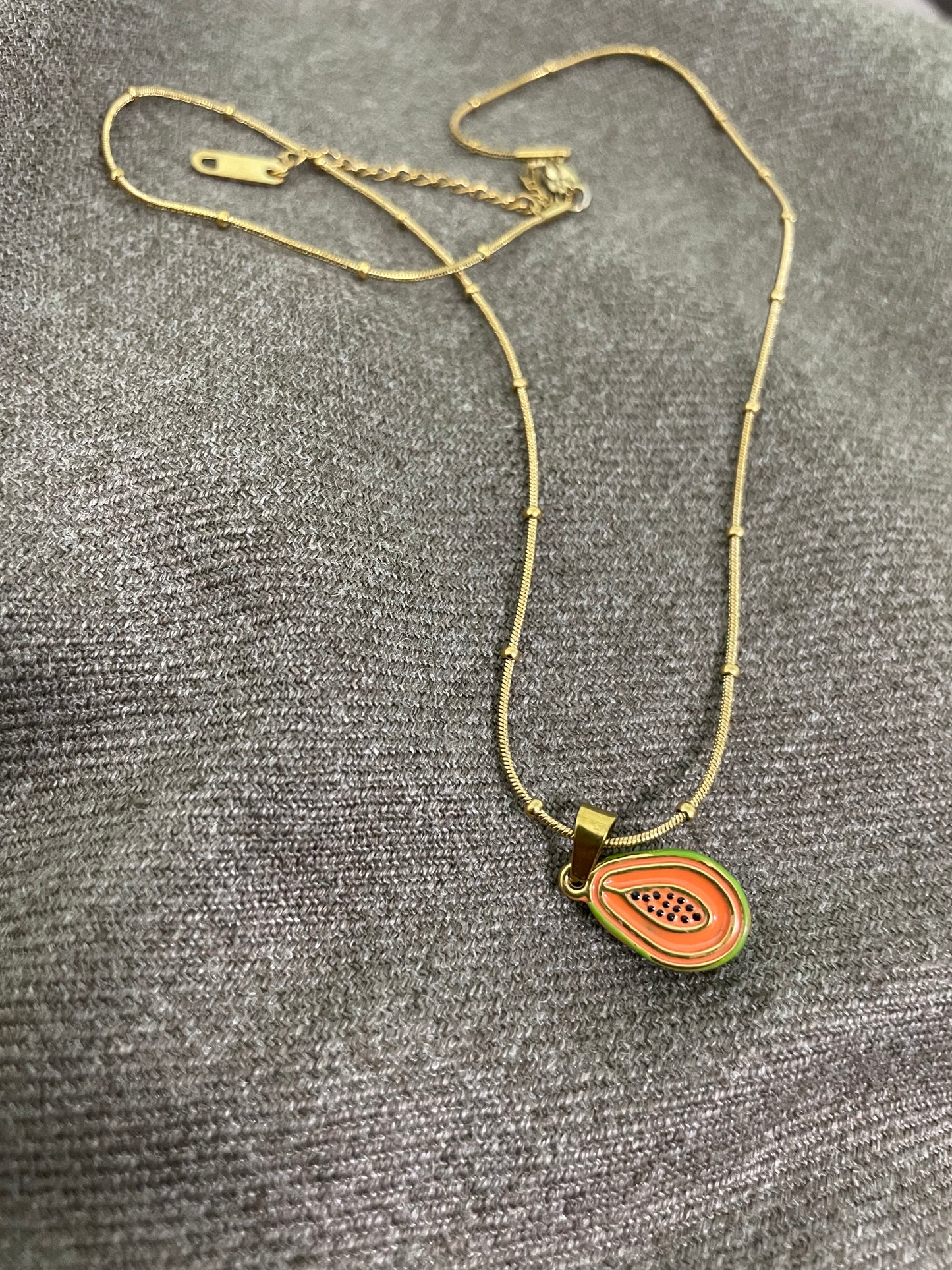 Papaya Charm Necklace