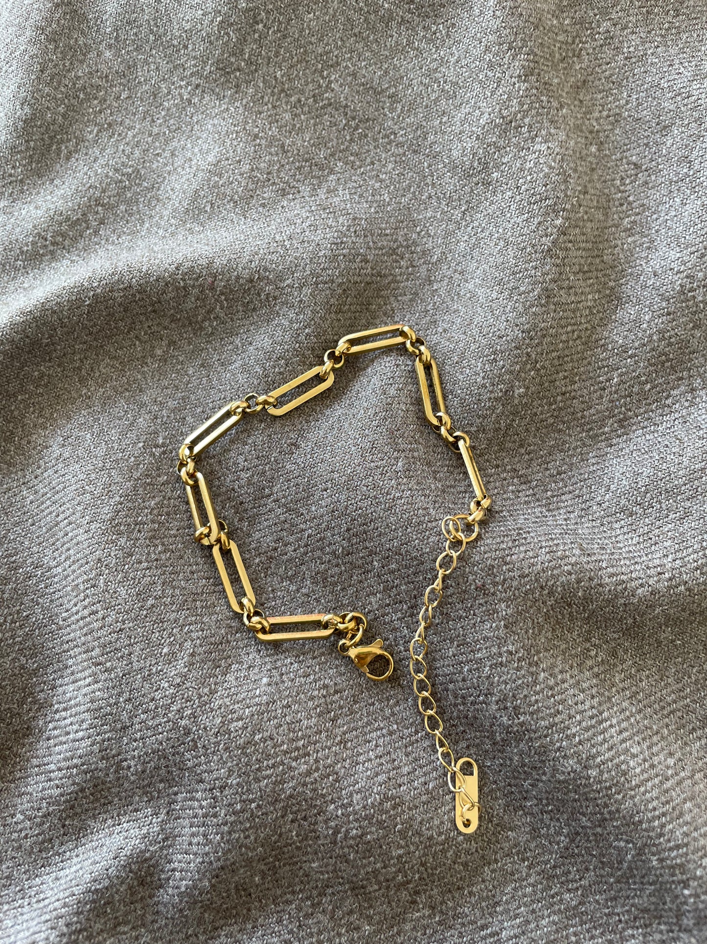 Geometric Link Chain Bracelet