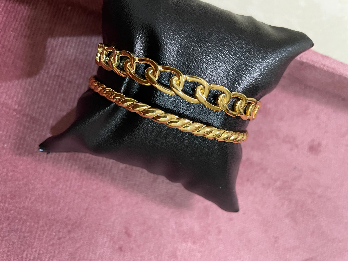 Urban Edge Chain & Rope Bangle and Ring Set