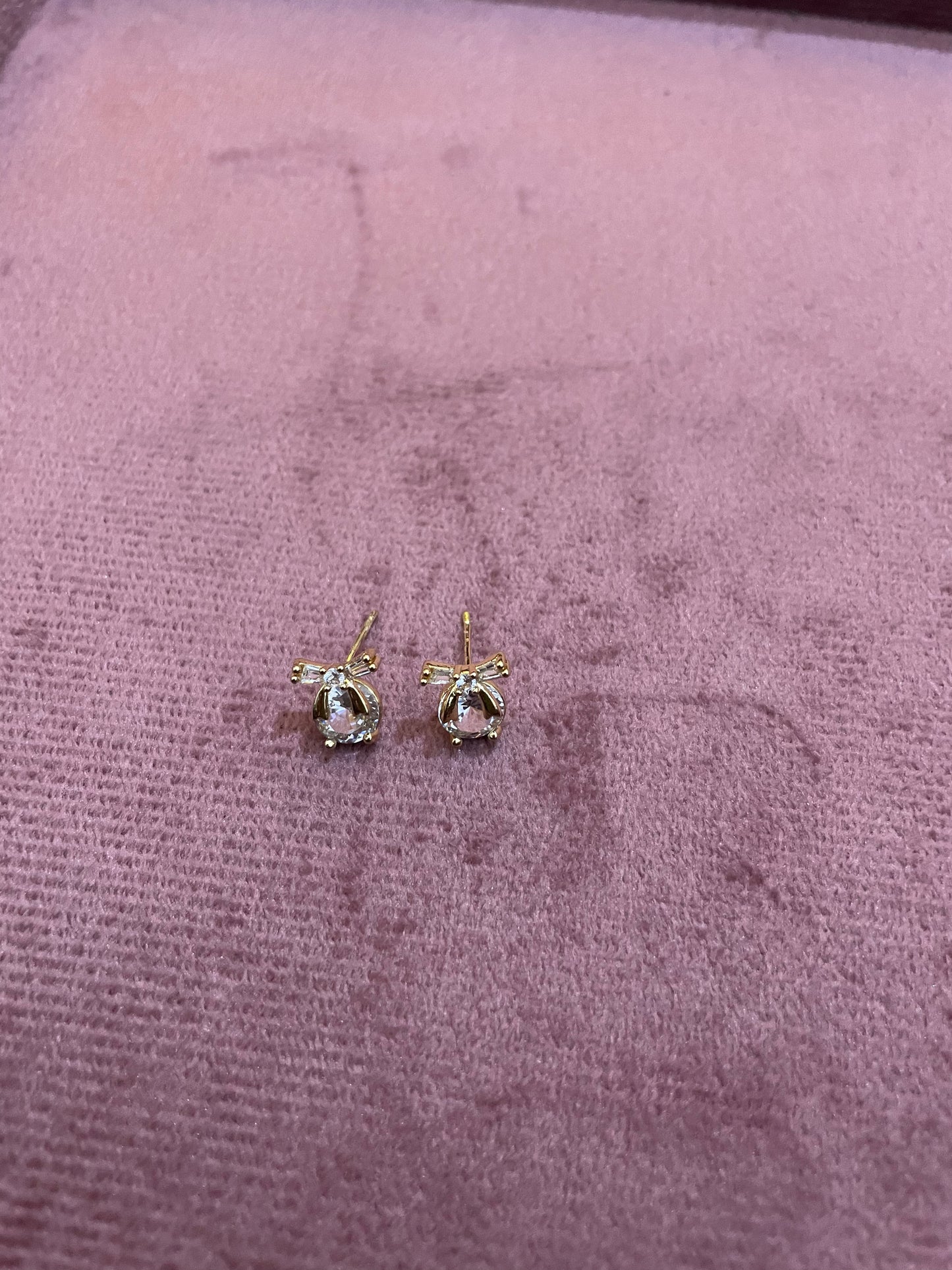 Bow-Tied Teardrop Crystal Studs