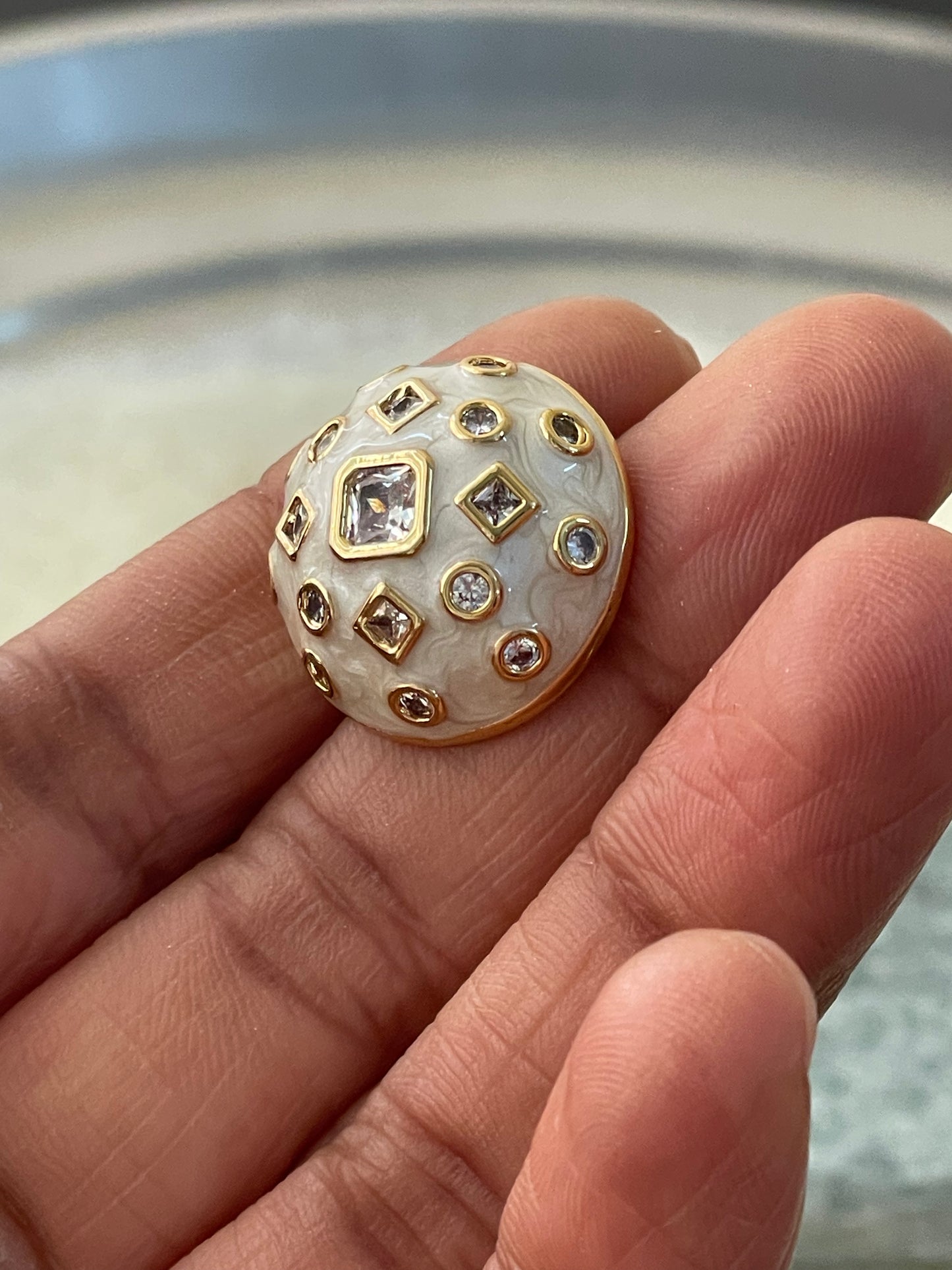 Empress Enamel Dome Studs