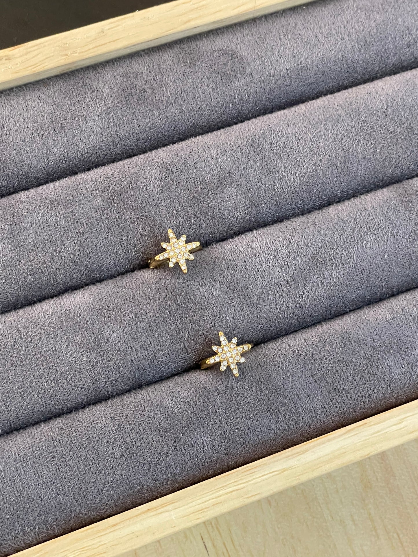 Celestial Star Huggie Hoops