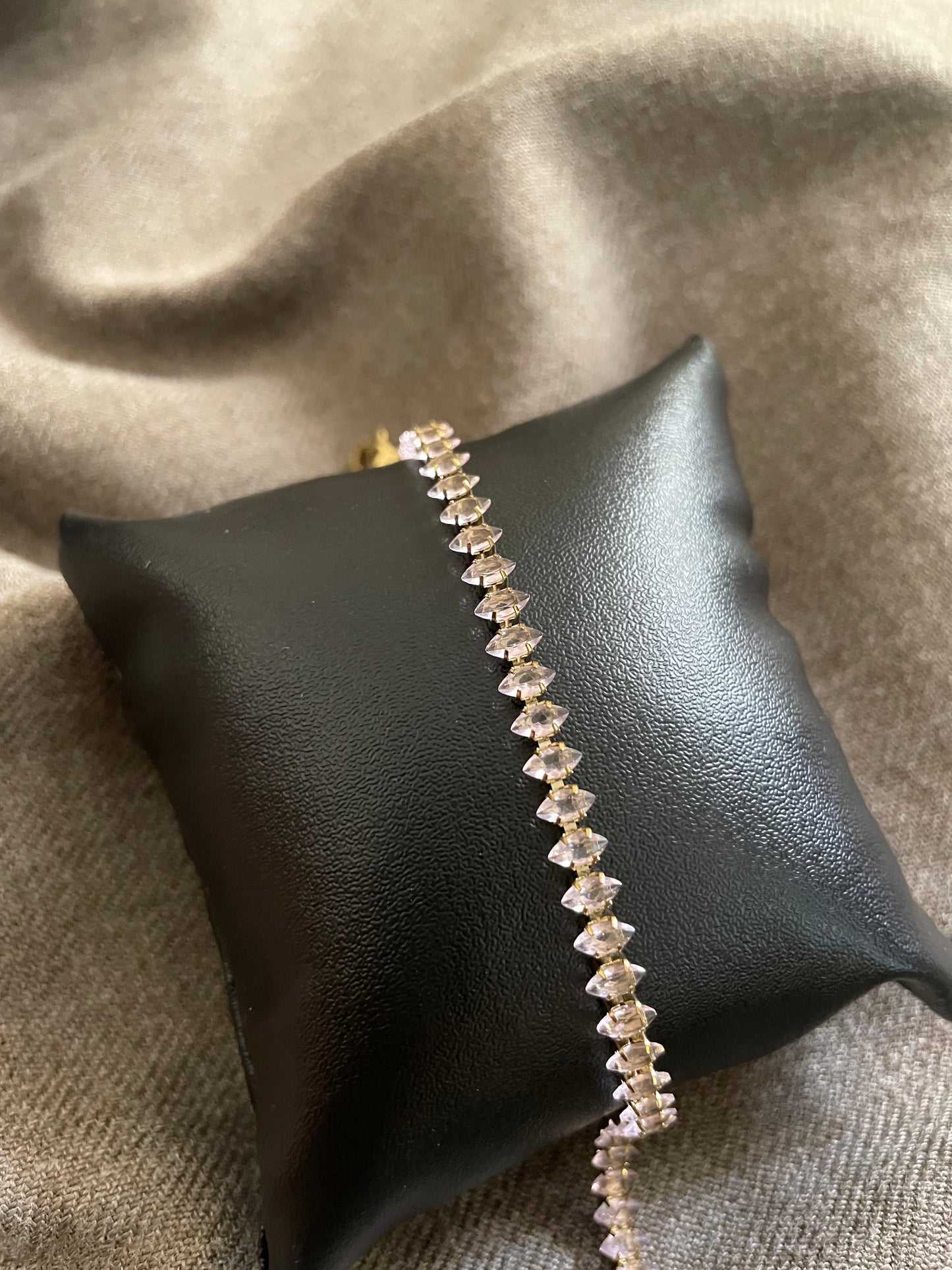 Rhinestone tennis bracelet