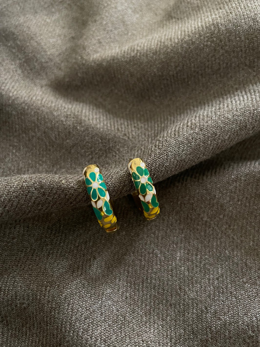 Floral painted hoops