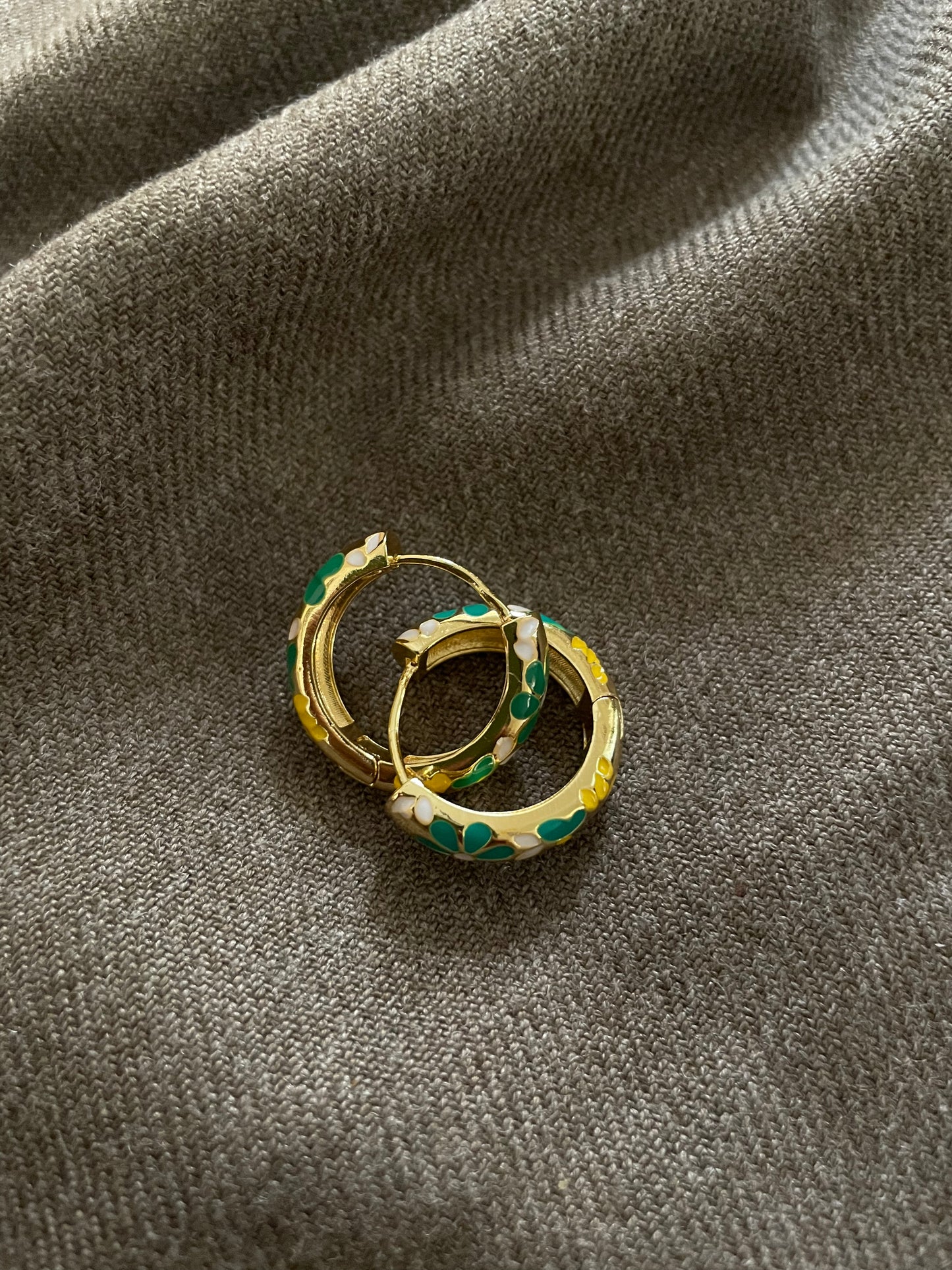 Floral painted hoops