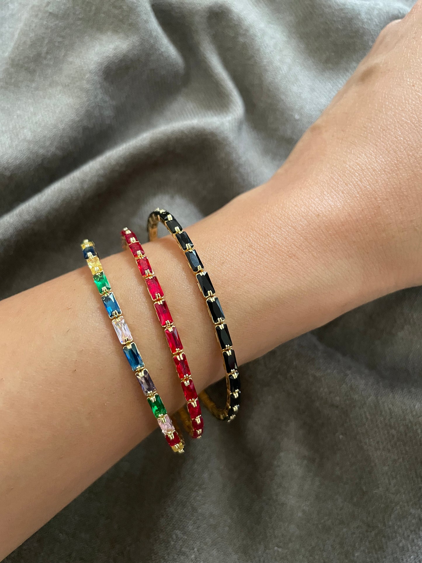 Delicate stone studded bangle