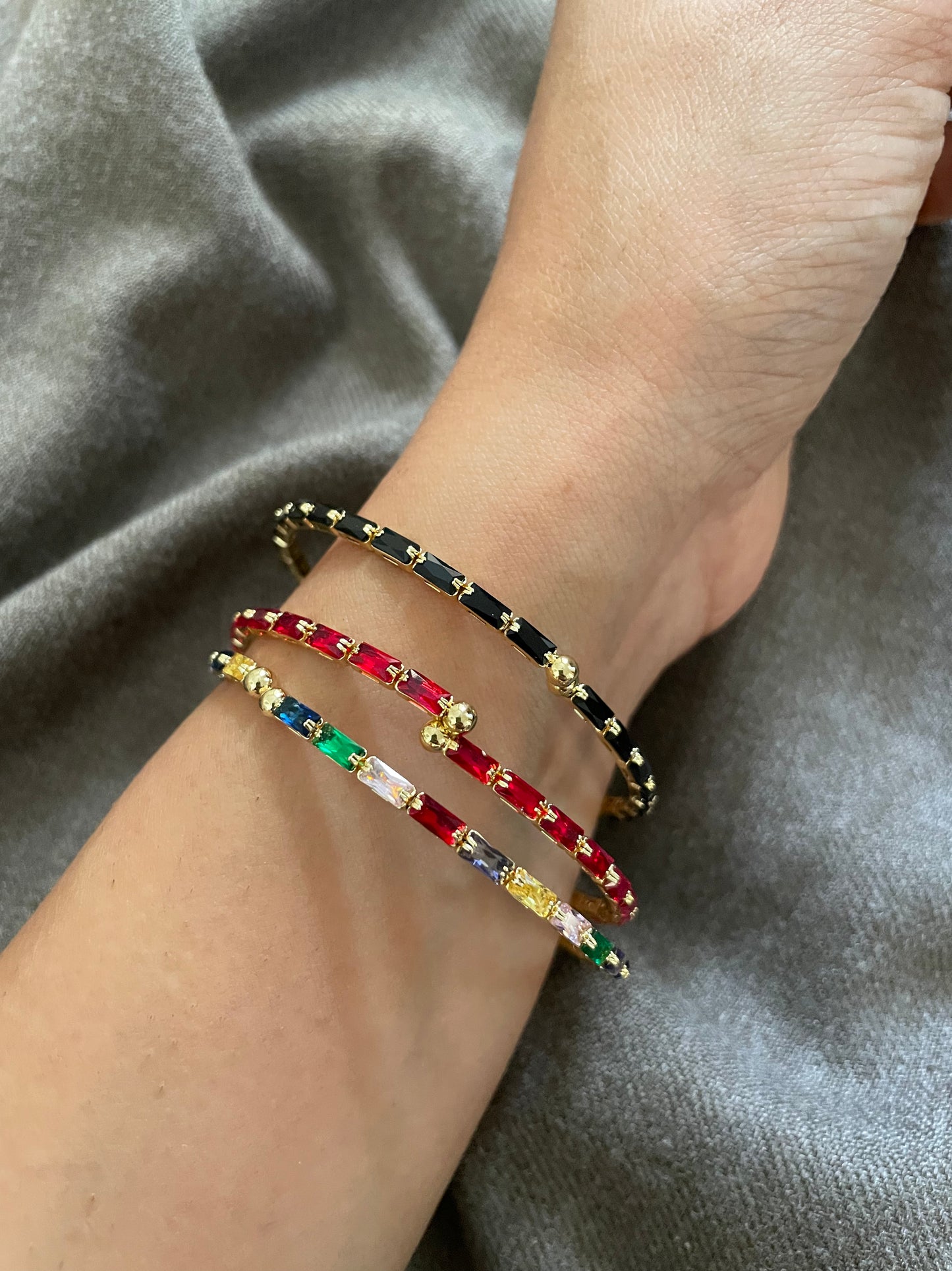 Delicate stone studded bangle