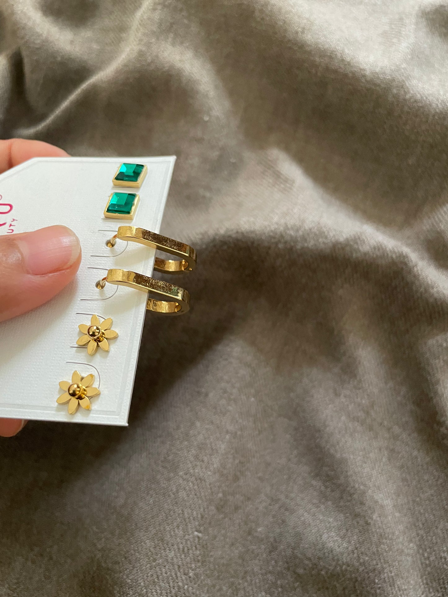 Golden Trio Earrings Combo pack