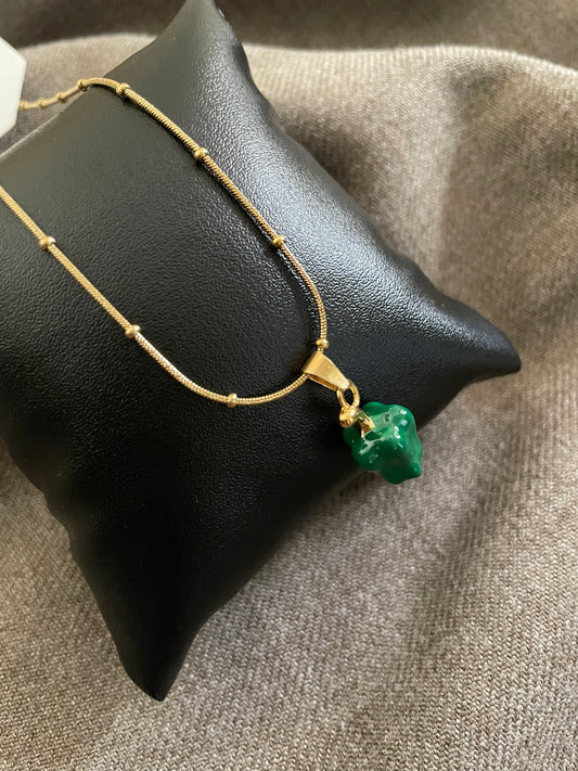 Green Capsicum Charm Necklace