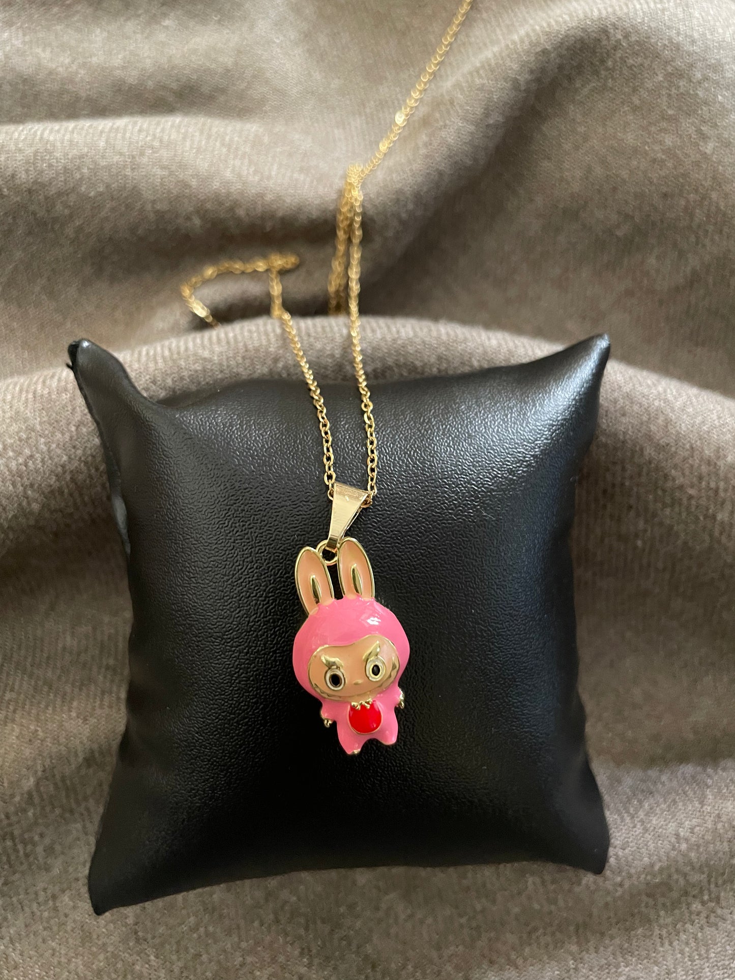 Labubu charm pendant necklace
