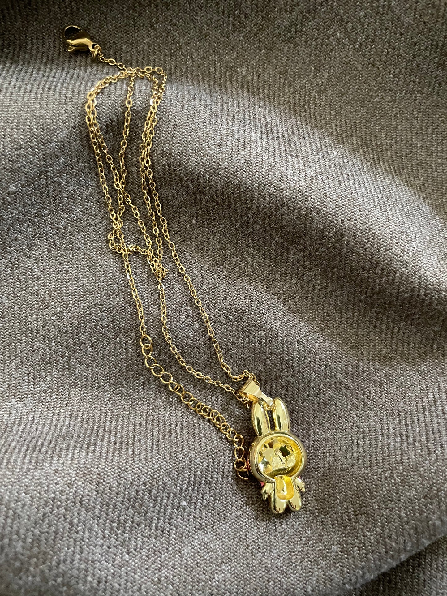 Labubu charm pendant necklace