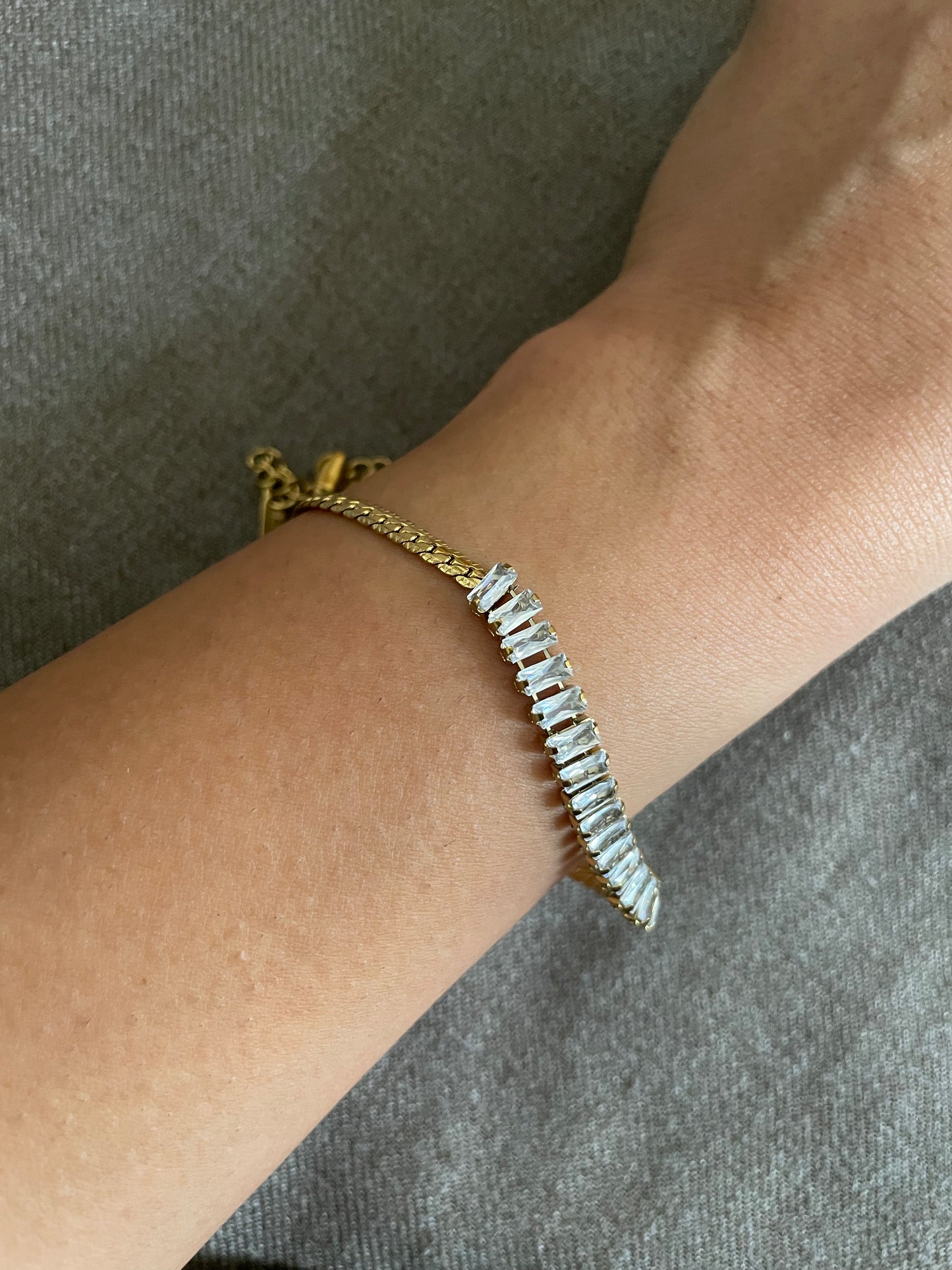 Crystal Bar Tennis Bracelet