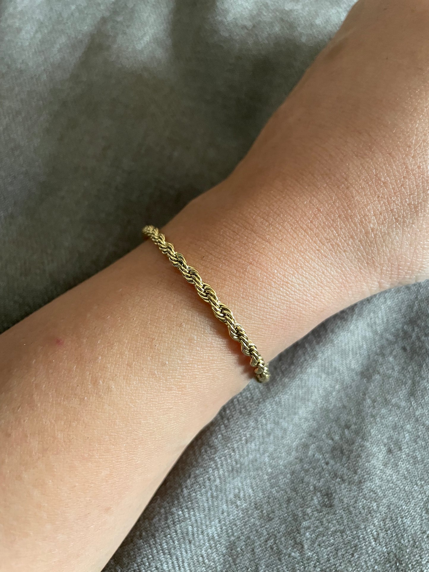 Classic Gold Rope Chain Bracelet