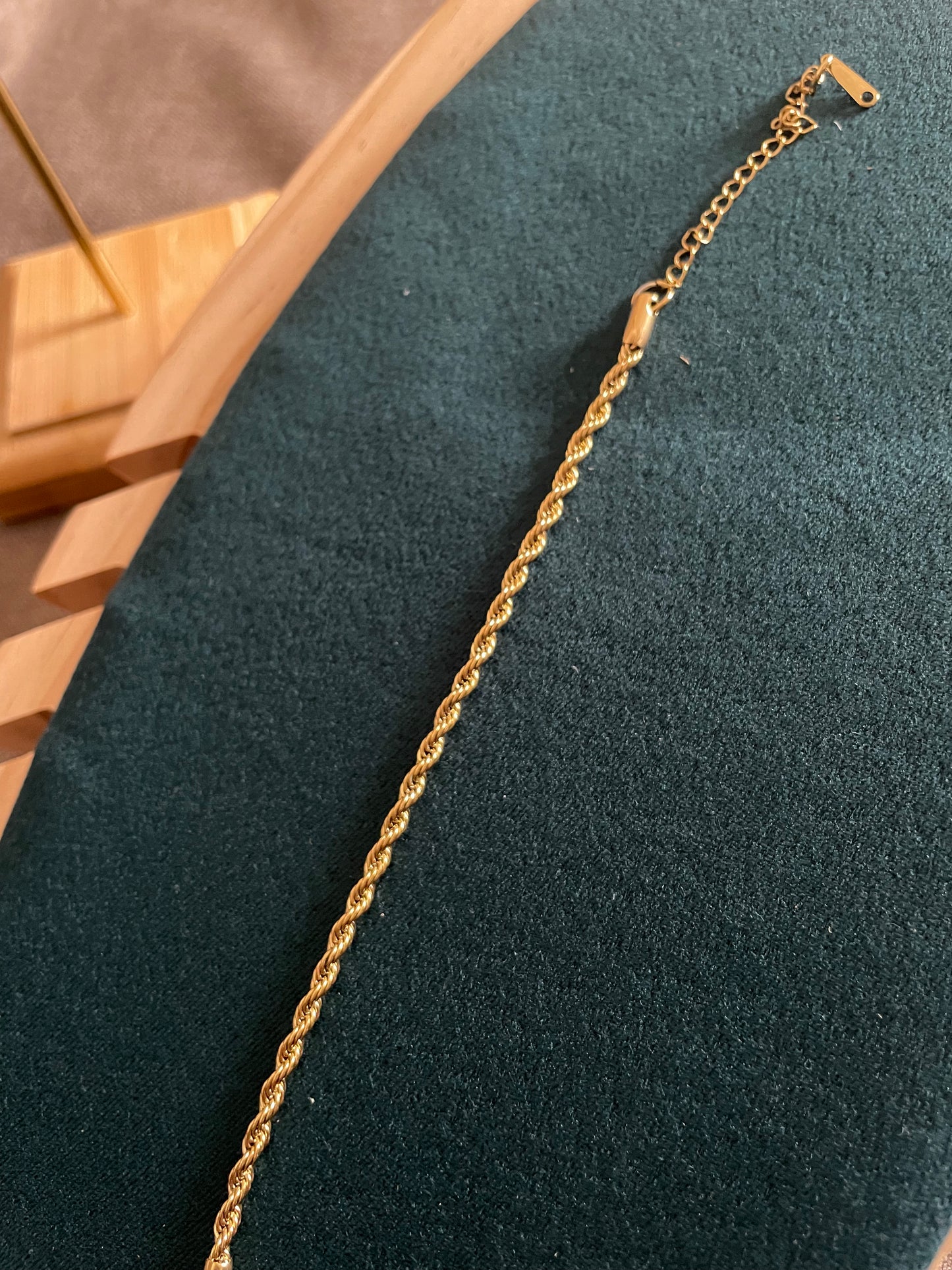 Classic Gold Rope Chain Bracelet