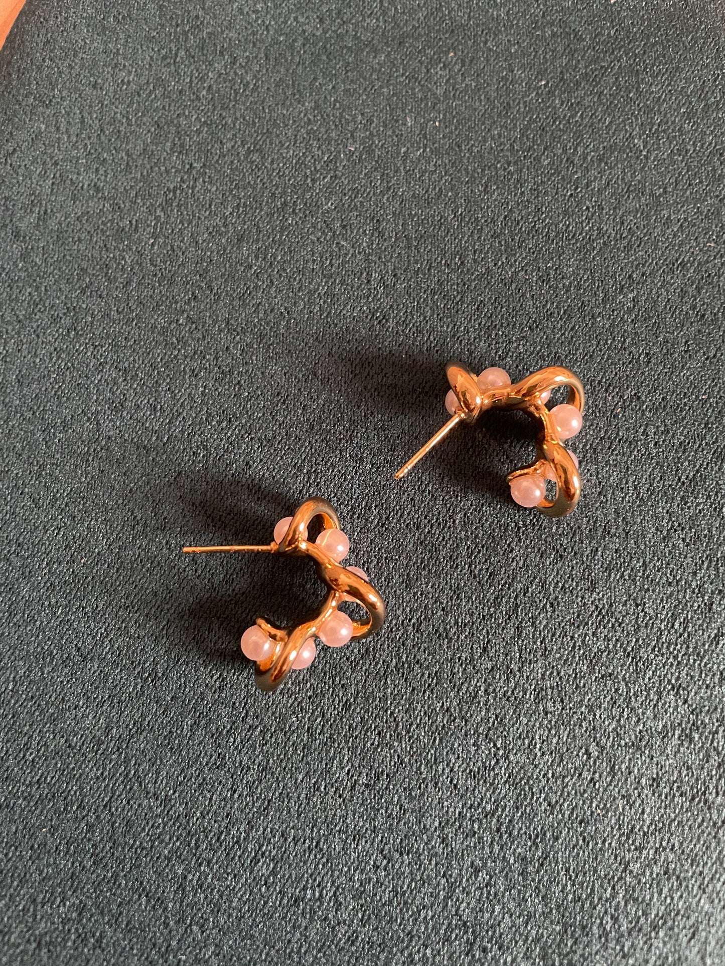 Whimsical Pearl Loop Studs