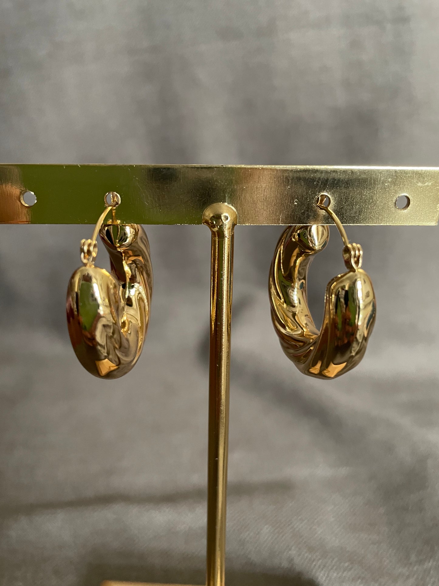 Bold Chunky Swirl Hoops