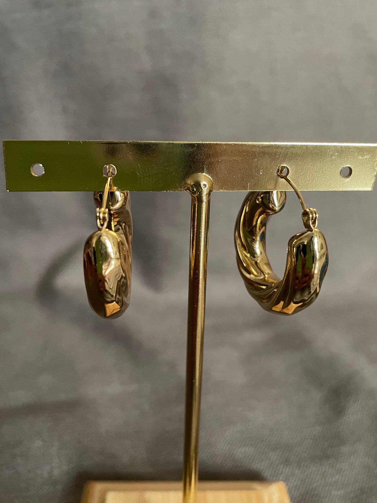 Bold Chunky Swirl Hoops