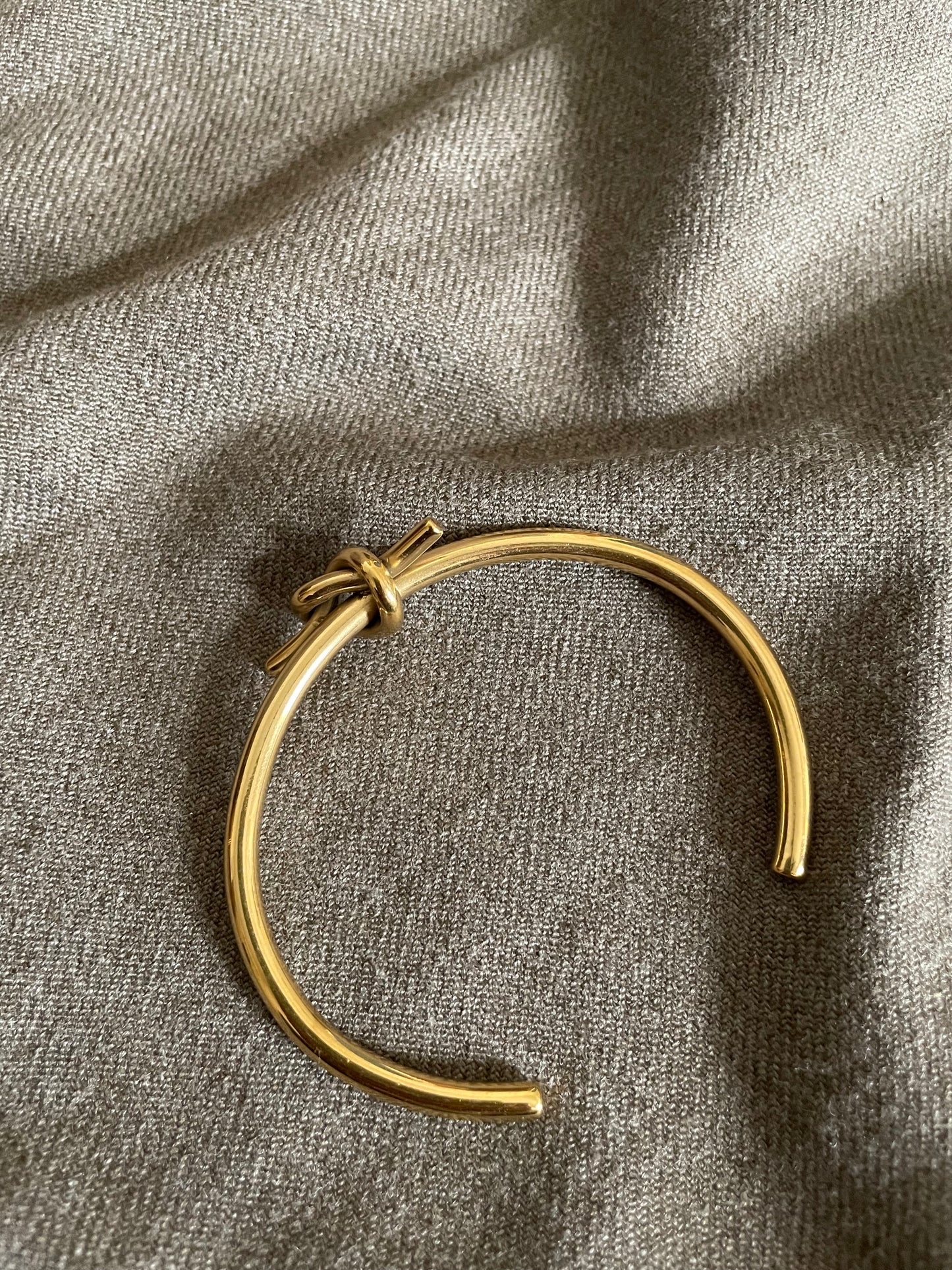Golden Knot Open Bangle