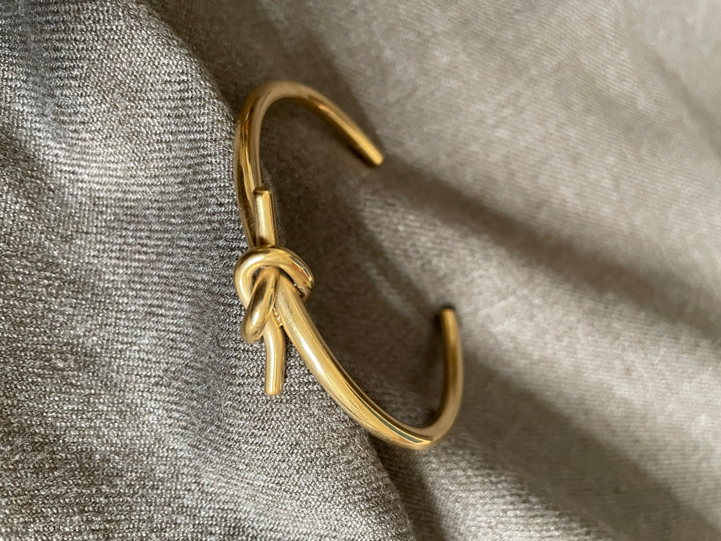 Golden Knot Open Bangle