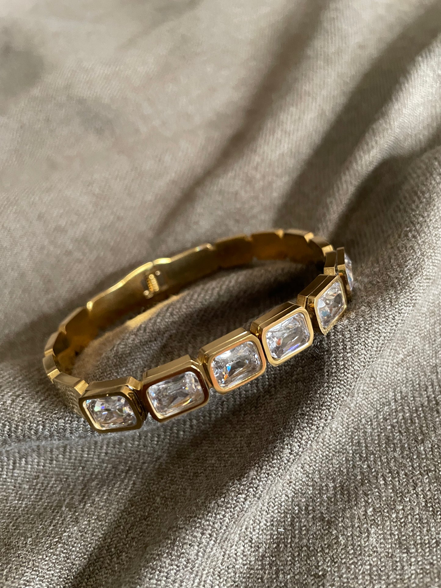 Regal Baguette Gold Bracelet