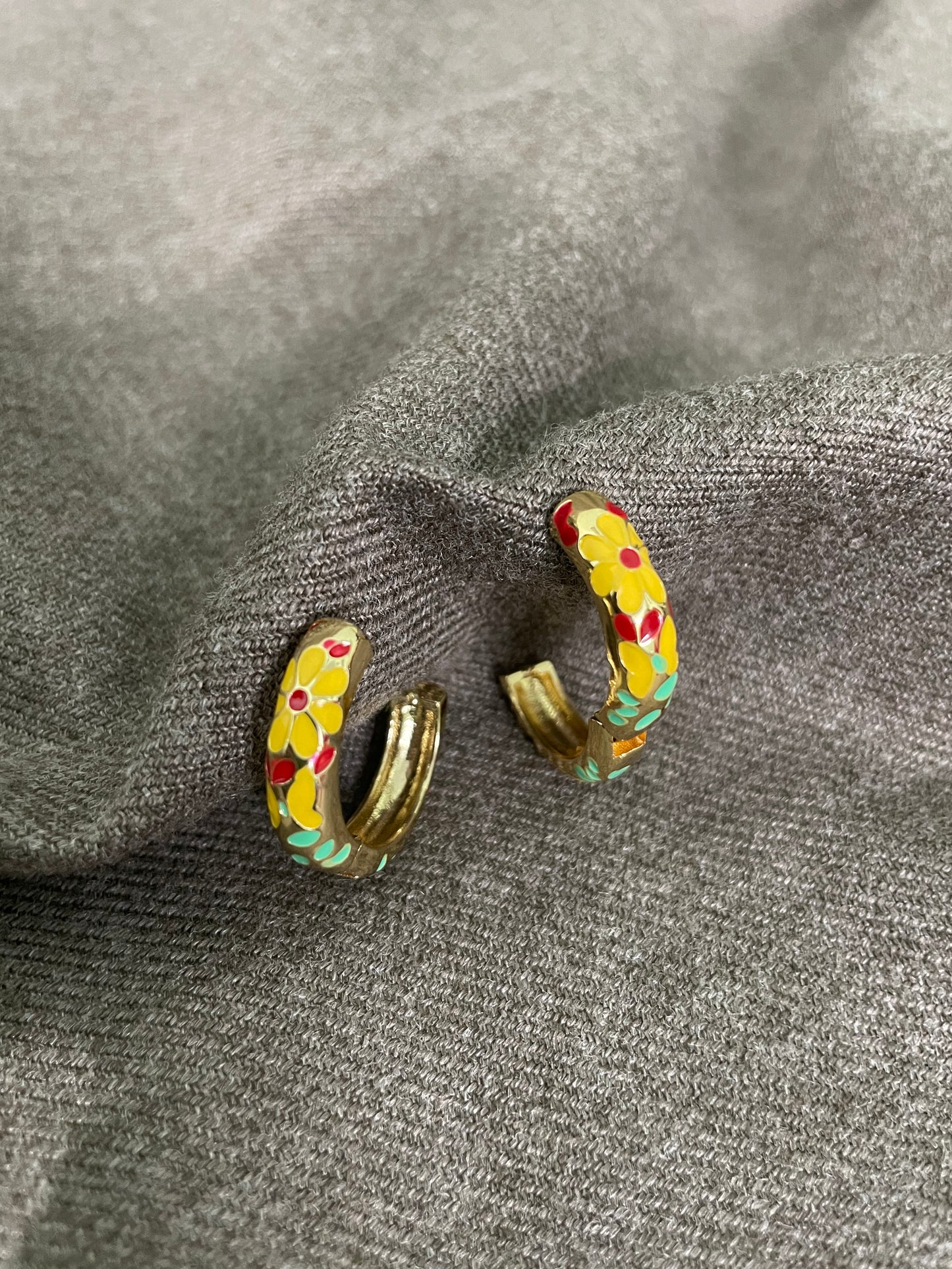 Floral painted hoops