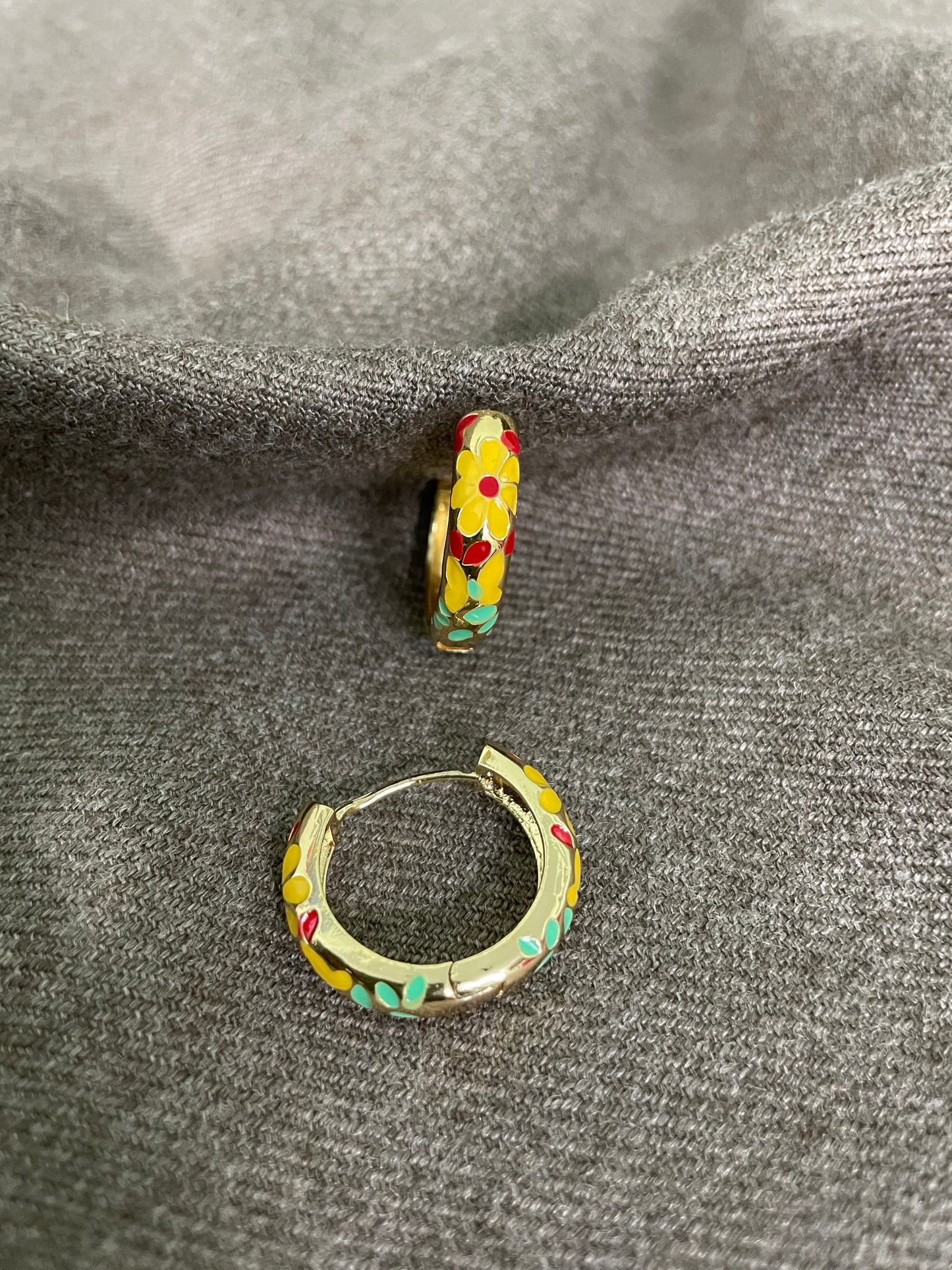 Floral painted hoops