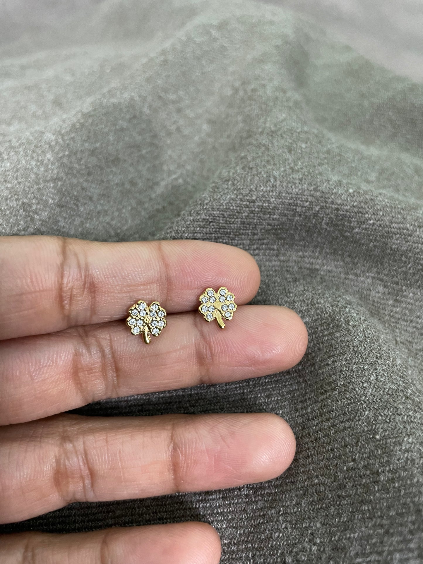Petite Floral Crystal Stud Earrings
