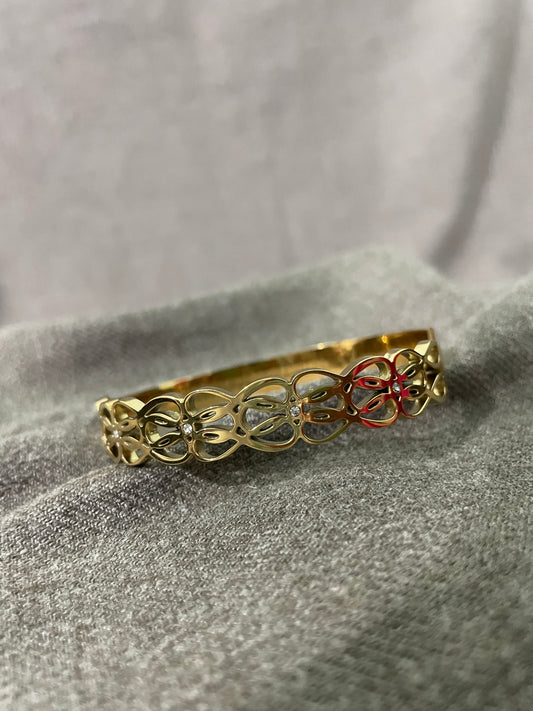 Filigree Butterfly Diamond Bangle