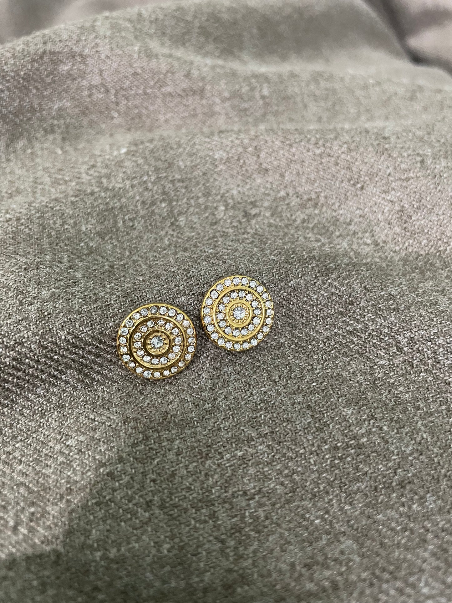 Vintage Halo Radiance Stud Earrings