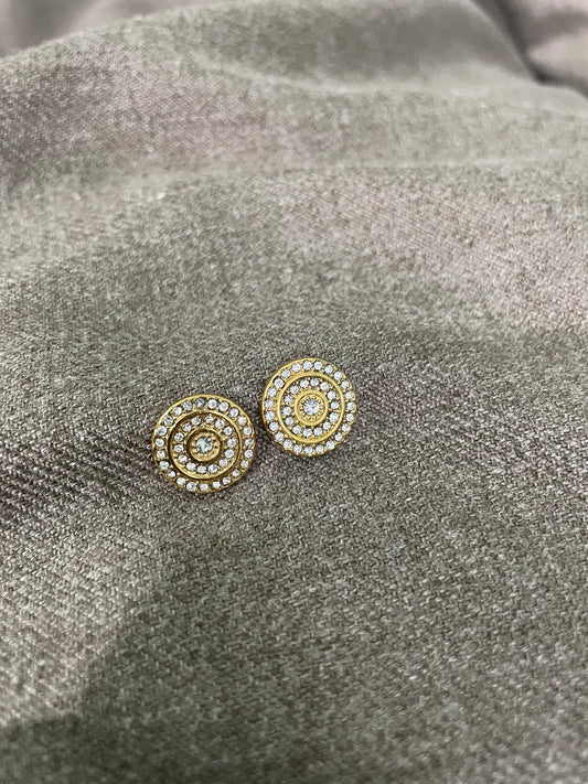 Vintage Halo Radiance Stud Earrings