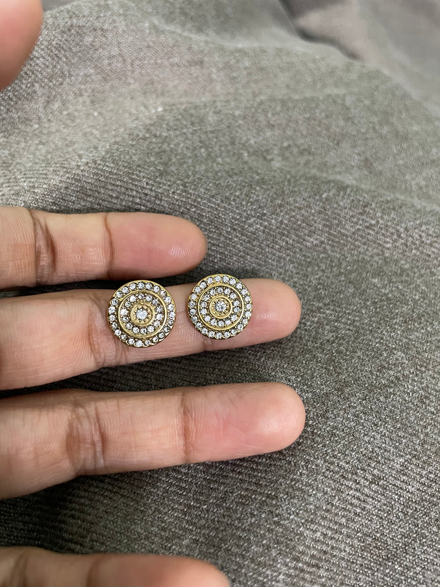 Vintage Halo Radiance Stud Earrings