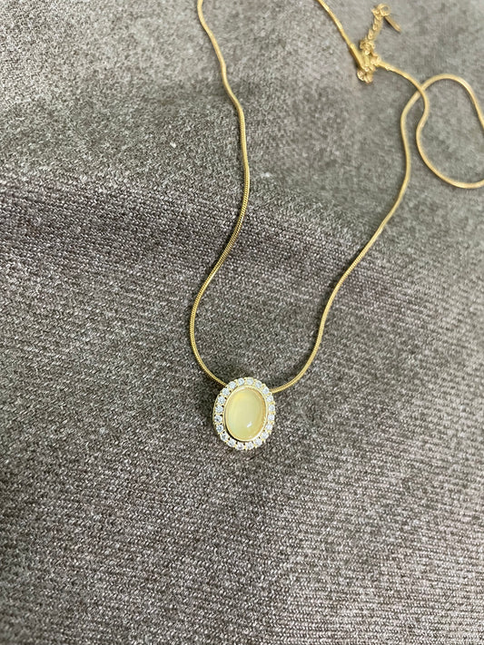 Luna Glow Halo Pendant Necklace