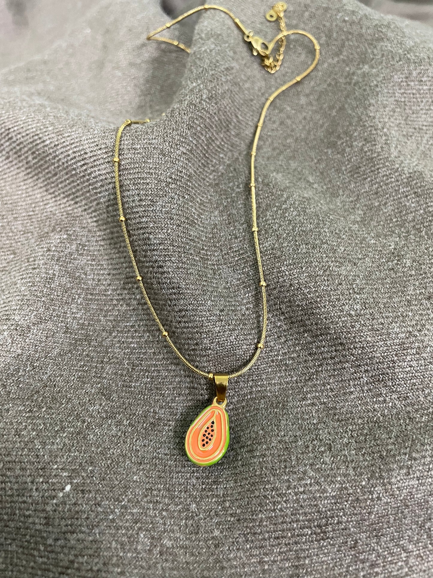 Papaya Charm Necklace