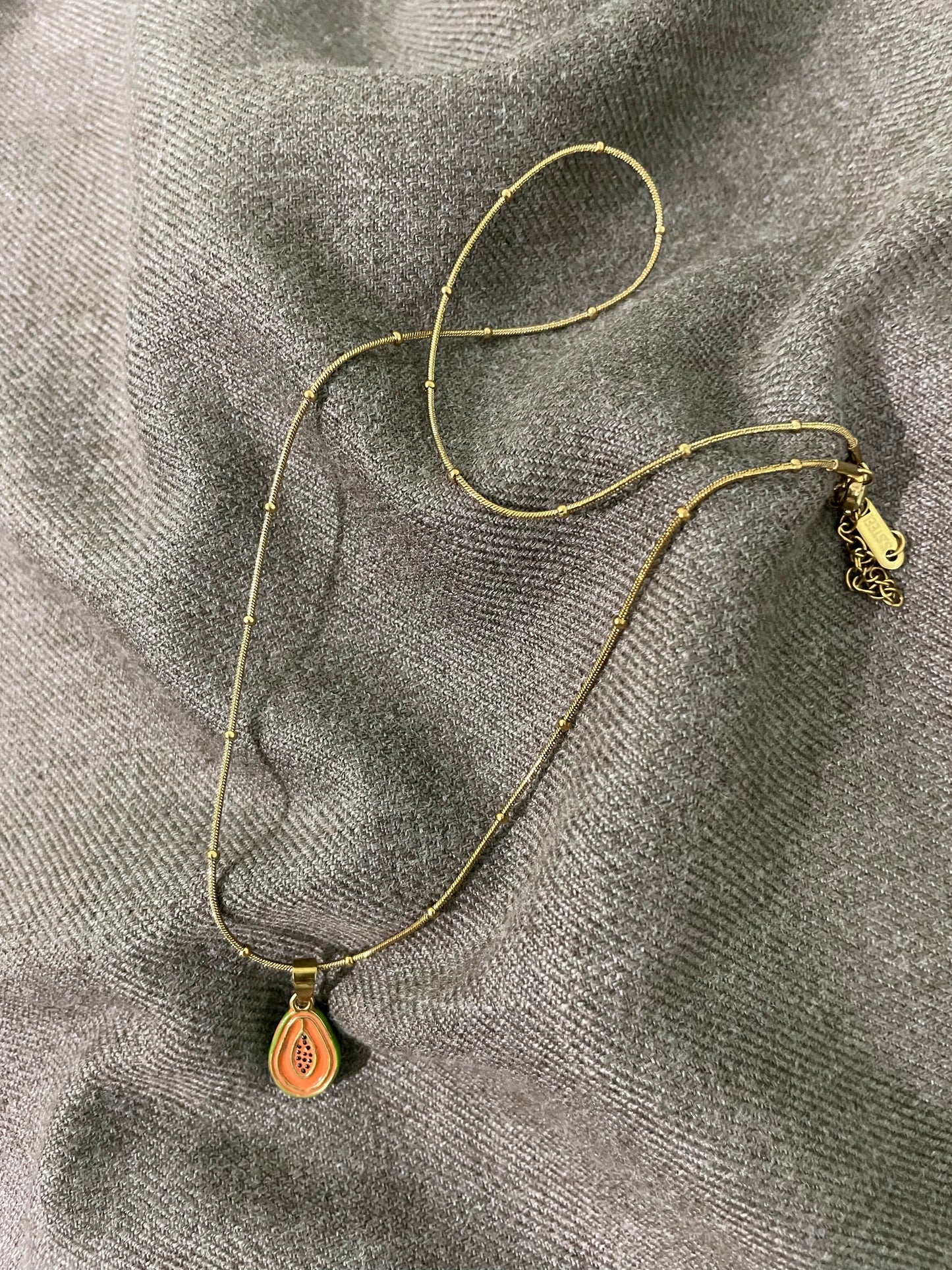 Papaya Charm Necklace