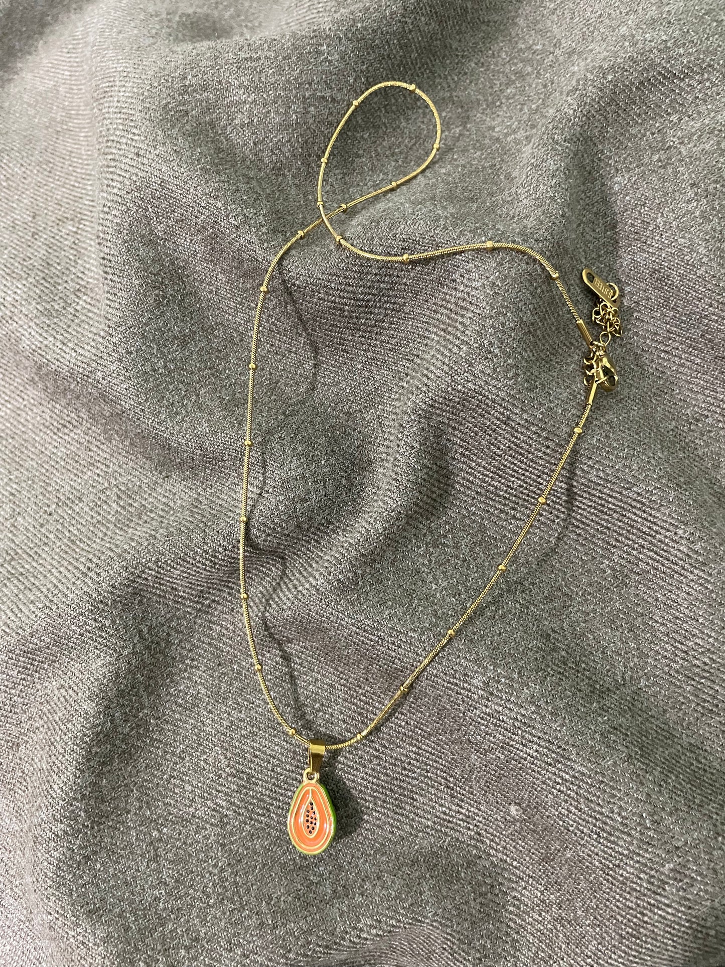 Papaya Charm Necklace