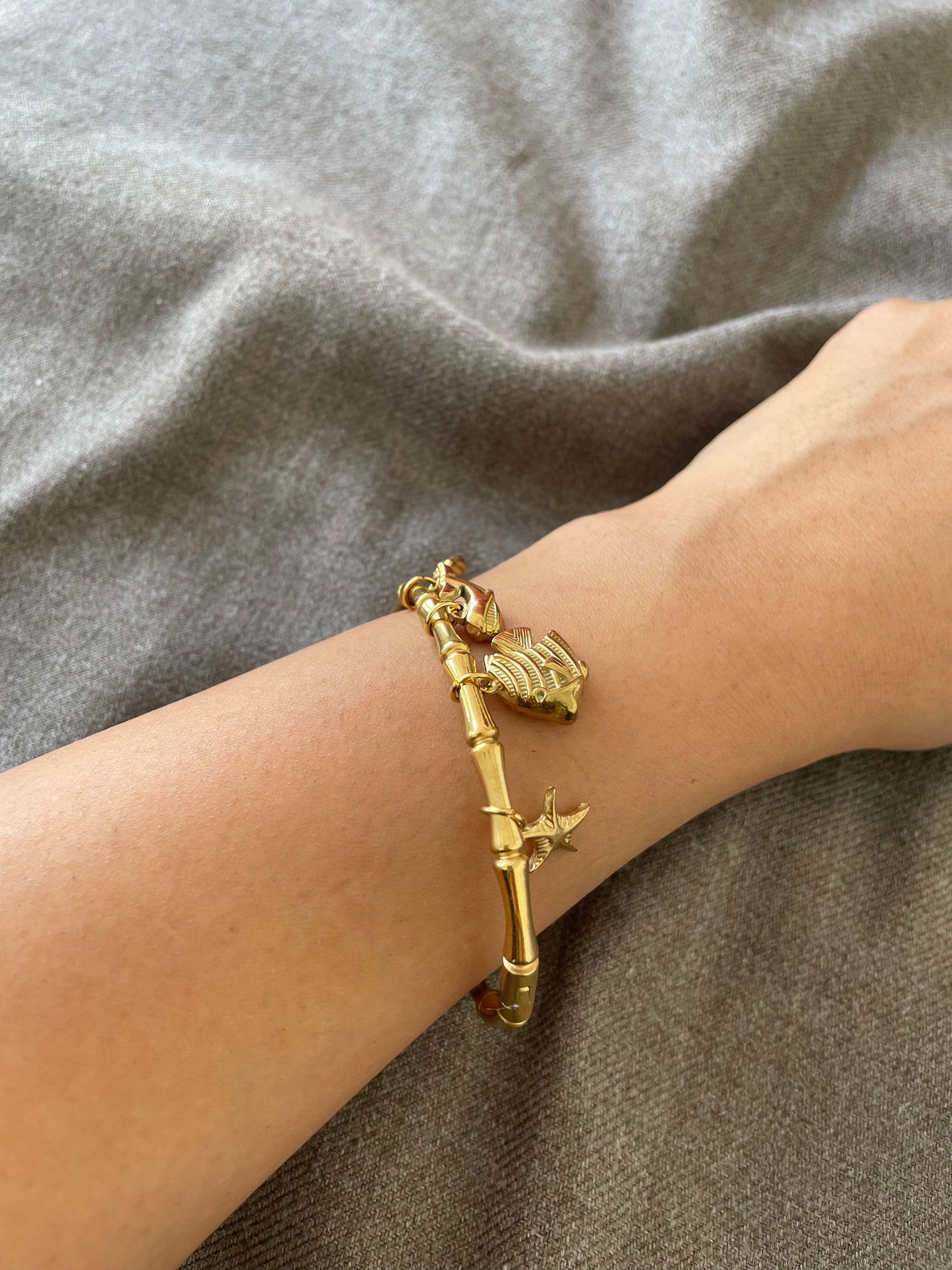 Ocean Charm Bamboo Bangle