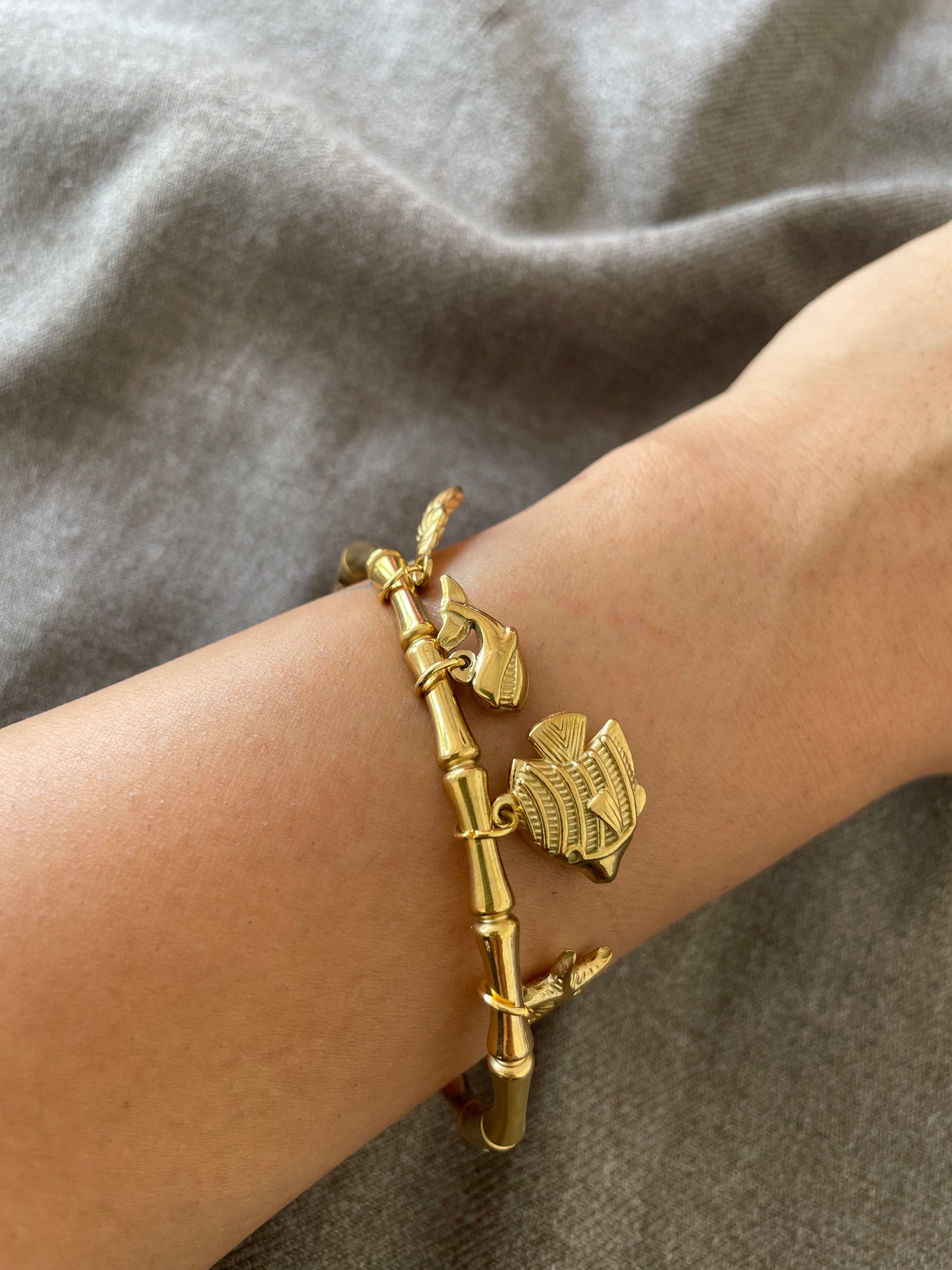 Ocean Charm Bamboo Bangle