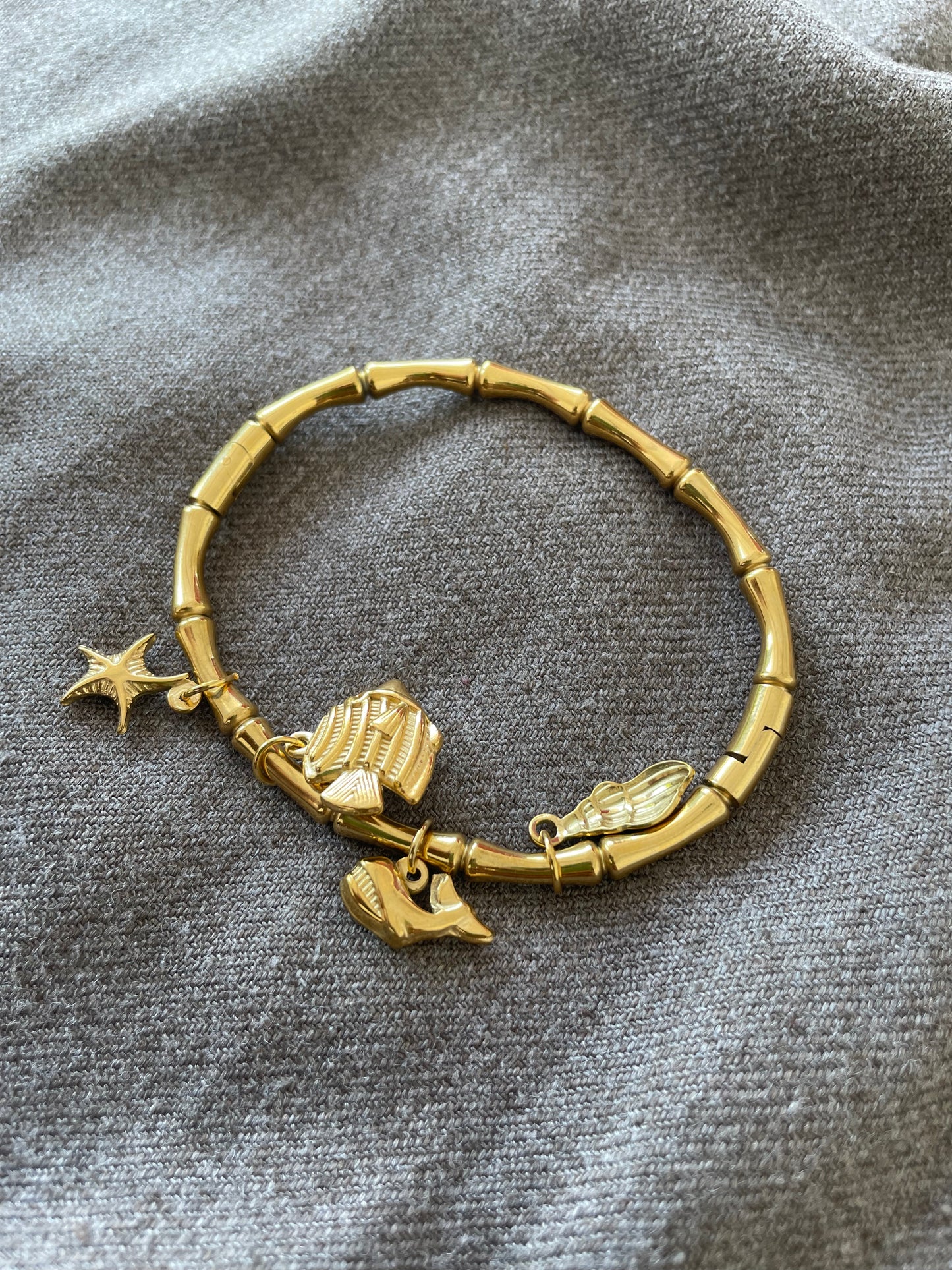 Ocean Charm Bamboo Bangle