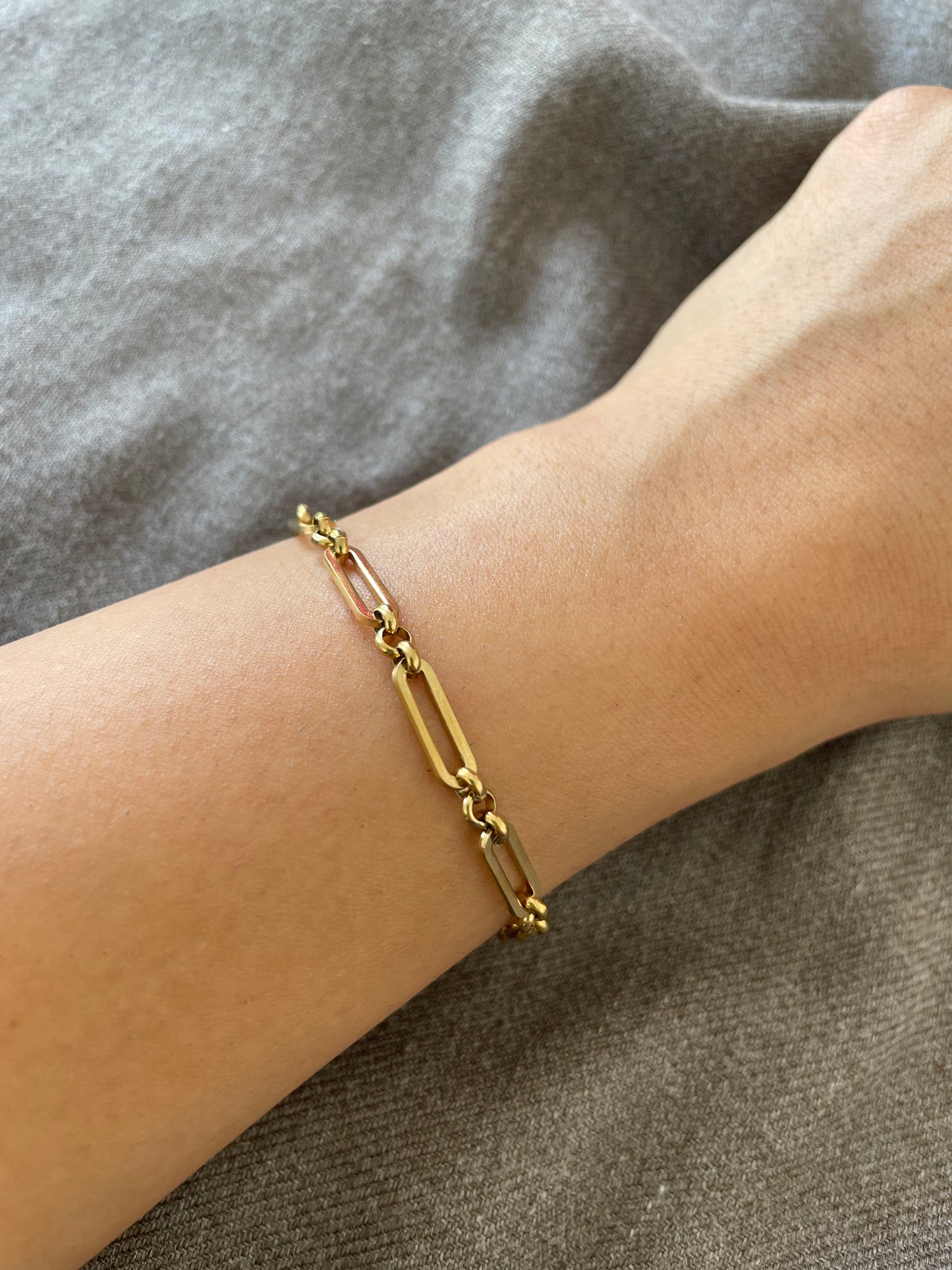 Geometric Link Chain Bracelet