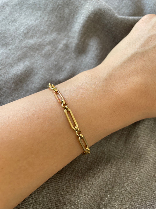 Geometric Link Chain Bracelet