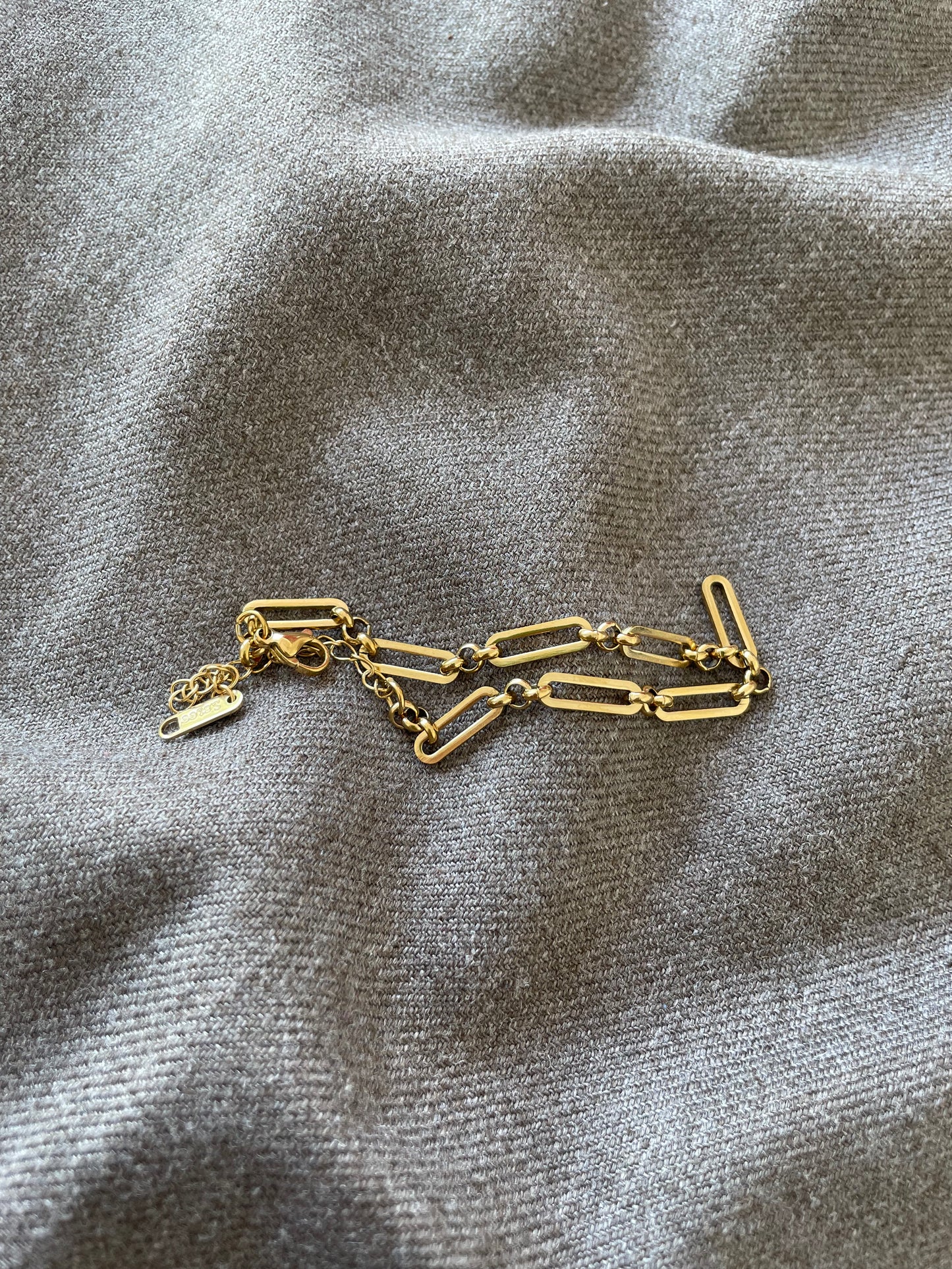 Geometric Link Chain Bracelet