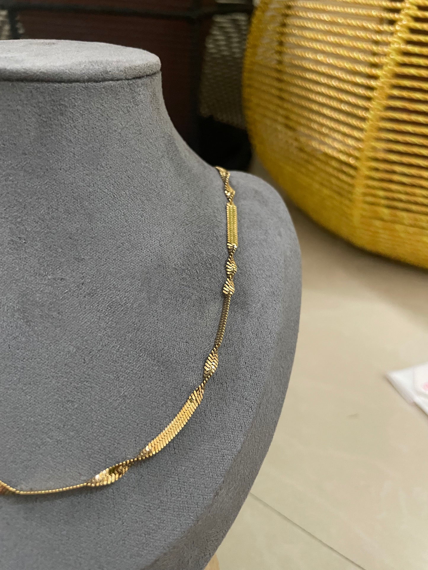 Twisted Elegance Gold Chain
