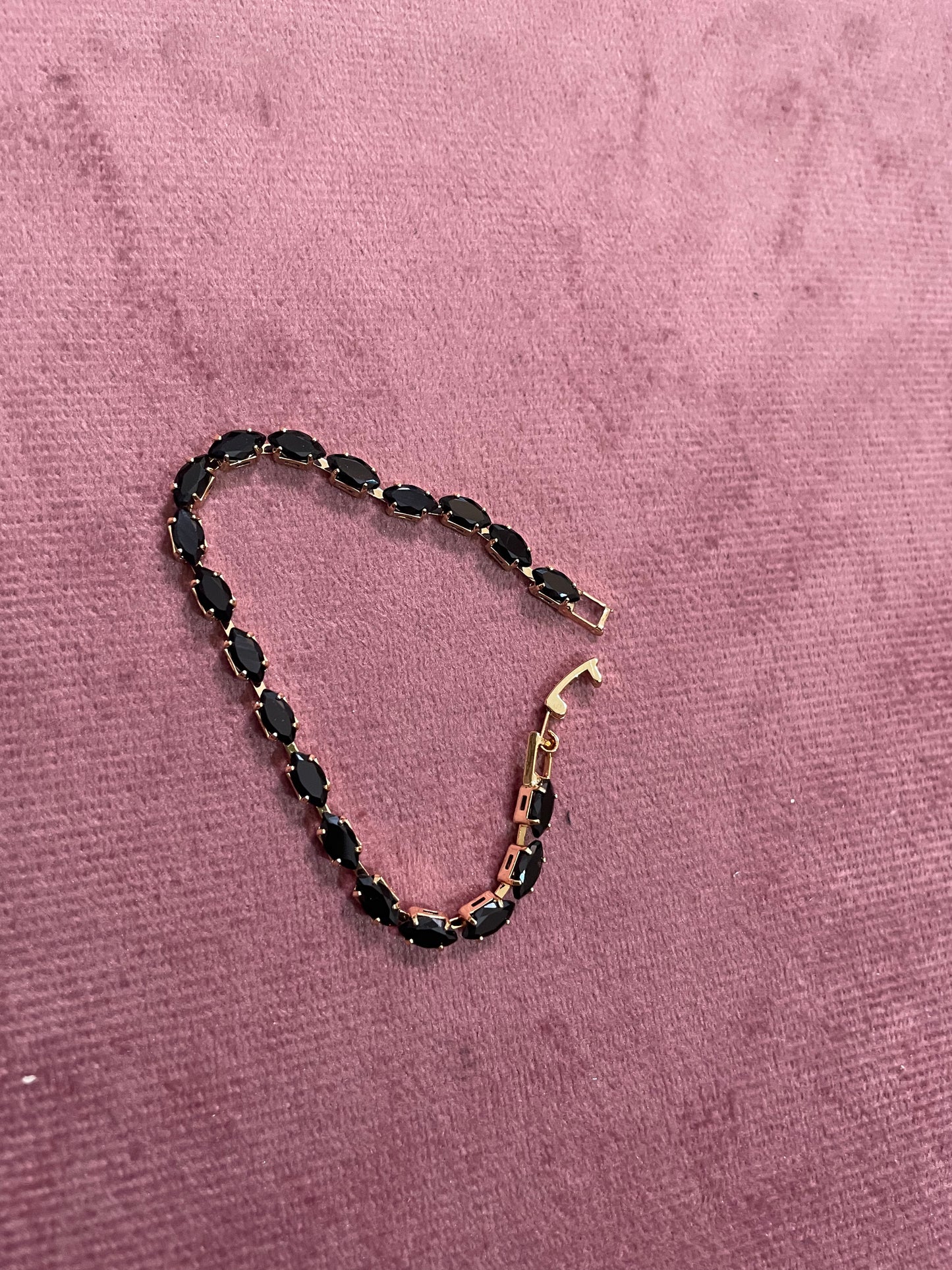 Noir Baguette Tennis Bracelet