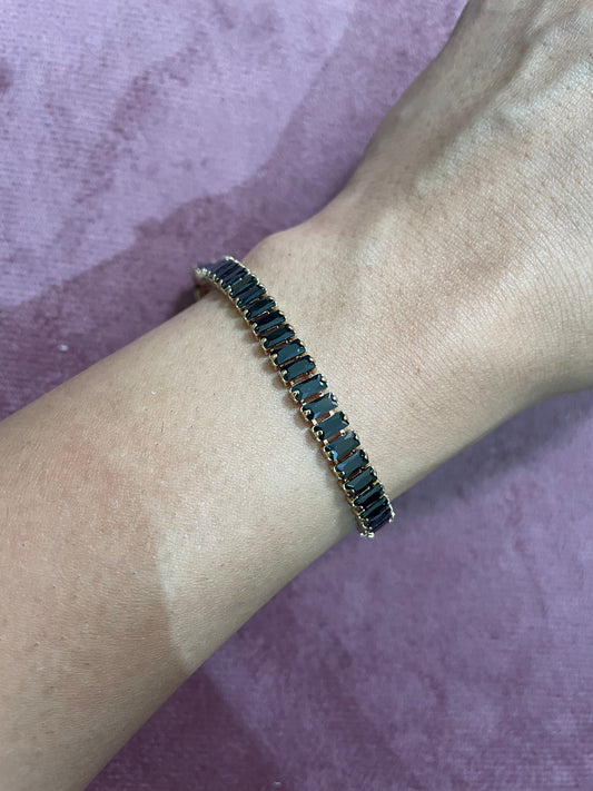 Noir Baguette Tennis Bracelet
