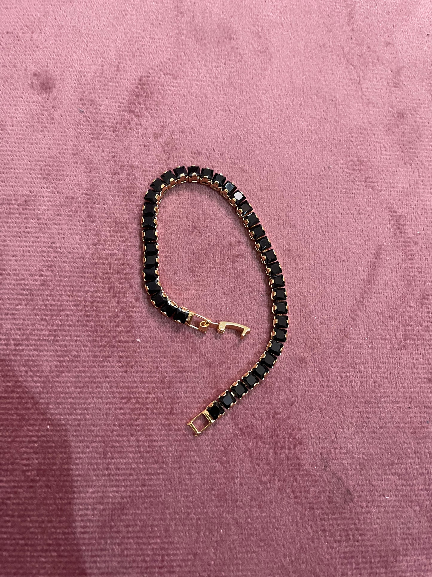 Noir Baguette Tennis Bracelet