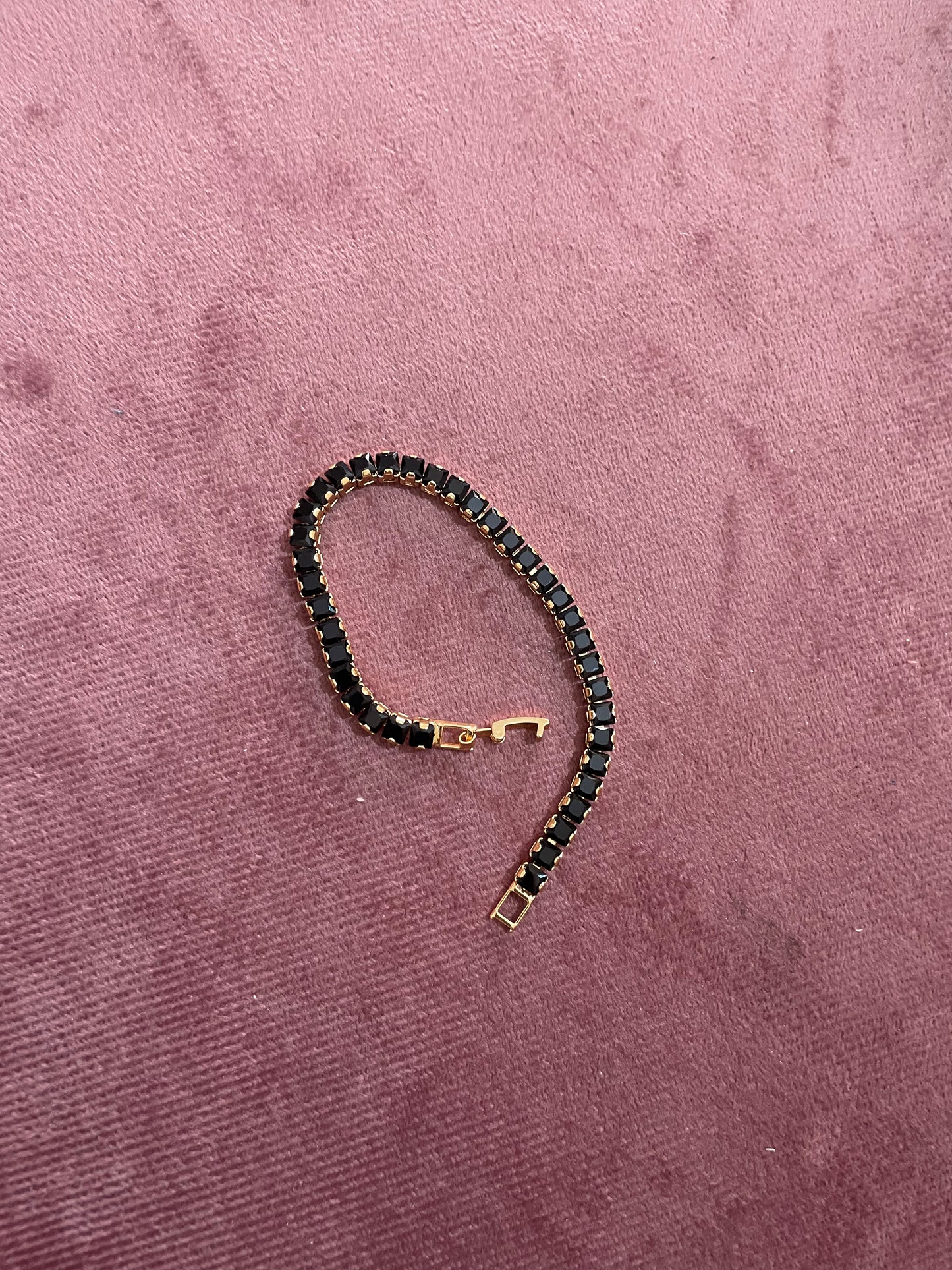 Noir Baguette Tennis Bracelet